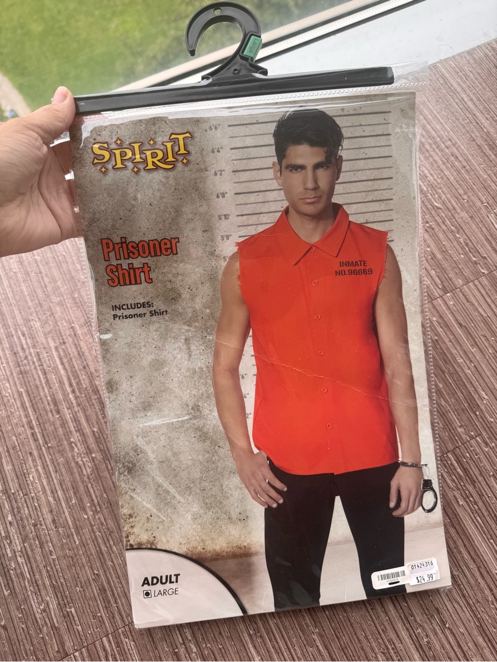 Spirit Men’s Bright Orange Sleeveless Prisoner Shirt